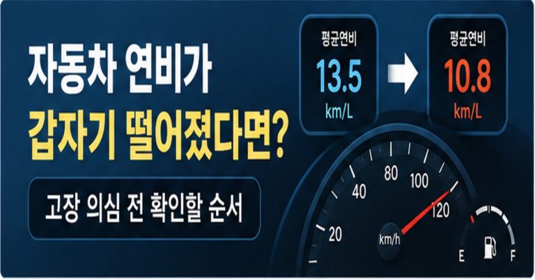자동차 연비가 갑자기 떨어지는 이유